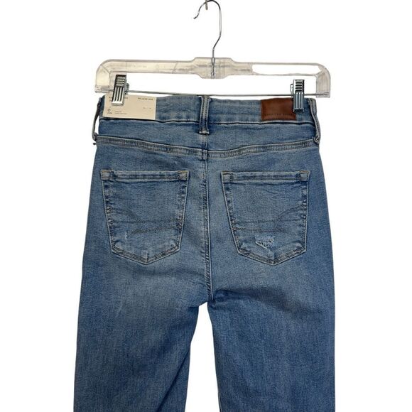 New with tags American Eagle Next Level Stretch super Hi-Rise Jegging raw hem 0 - Picture 6 of 11